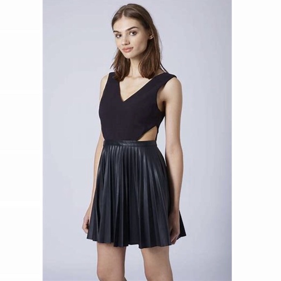 topshop black cut out dress